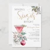 Making Spirits Bright New Year's Party Kaart (Voorkant)