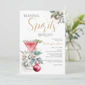 Making Spirits Bright New Year's Party Kaart (Staand voorkant)