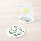 Making Spirits Bright North Pole Distillery Green Zandsteen Onderzetter (Zijkant)