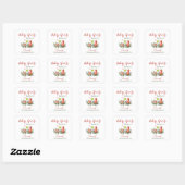 Making Spirits Bright Personalized Christmas Cheer Vierkante Sticker (Vel)