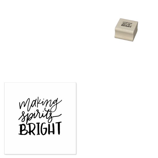 Making Spirits Bright Stamp Rubberstempel (Gestempeld)