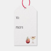 Making Spirits Bright Wine Gift Label Cadeaulabel (Achterkant)