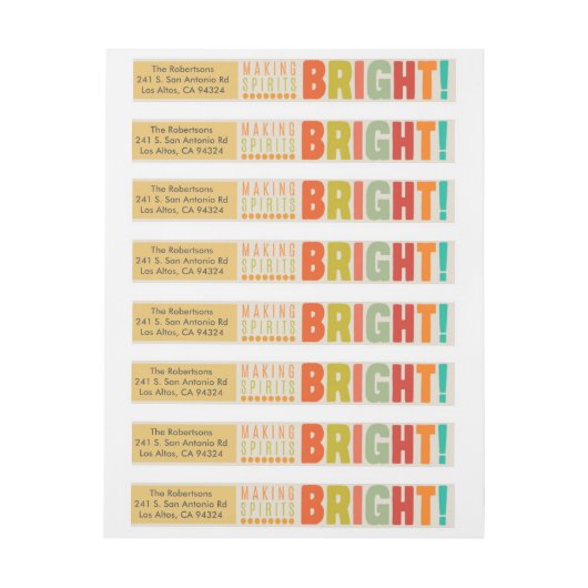 Making Spirits Bright - Wraparound Adreslabel Wikkel (Vel)