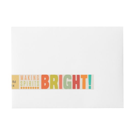 Making Spirits Bright - Wraparound Adreslabel Wikkel (Voorkant)