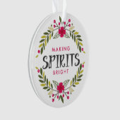 Making Spirits Bright Wreated Kerstannament Ornament (voorkant)