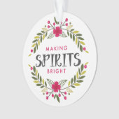 Making Spirits Bright Wreated Kerstannament Ornament (voorkant)