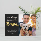 Making Spirits helder kerst Folie Feestdagenkaart (Staand Voorkant)