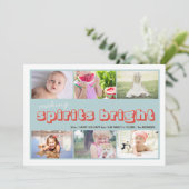 Making Spirits Helder Kinder kerstfoto-inkling Feestdagenkaart (Staand voorkant)