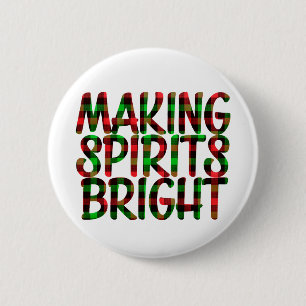 Making Spirits Heldere Buffalo met kerst Ronde Button 5,7 Cm