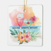 Making Spirits Heldere Tropische Kerstcocktails Keramisch Ornament (Links)