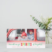 Making Spirits Helderkleurig kerstfeest 3 Foto Feestdagenkaart (Staand voorkant)