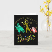 Making Srits Bright Christmas Retro Groovy Christm Kaart (Gele Bloem)