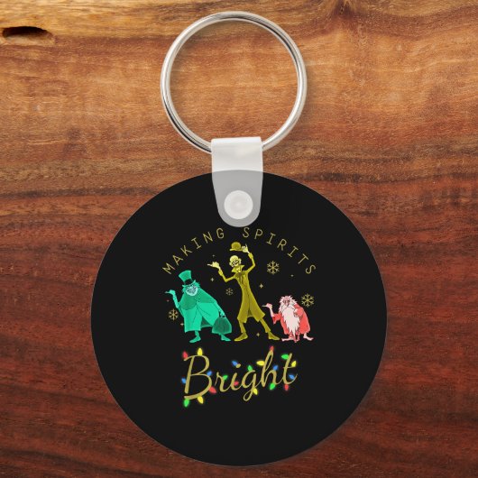 Making Srits Bright Christmas Retro Groovy Christm Sleutelhanger (Voorkant)