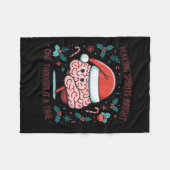 Making Srits Bright Funny Brain Christmas Mental H Fleece Deken (Voorkant (Horizontaal))