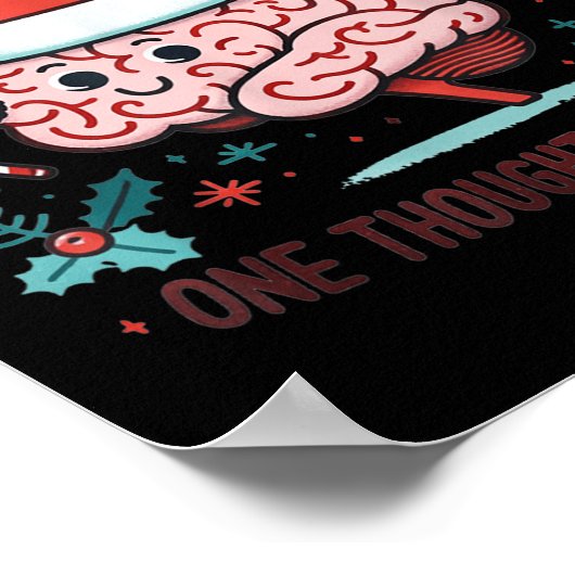 Making Srits Bright Funny Brain Christmas Mental H Poster (Hoek)