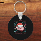 Making Srits Bright Funny Brain Christmas Mental H Sleutelhanger (Voorkant)