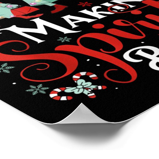 Making Srits Bright Funny Retro Ghost Christmas Co Poster (Hoek)