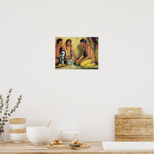 Making Sweetgras Medicine, Blackfoot Ceremony Poster (Keuken)