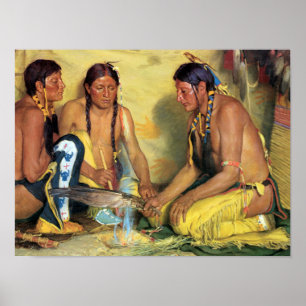 Making Sweetgras Medicine, Blackfoot Ceremony Poster