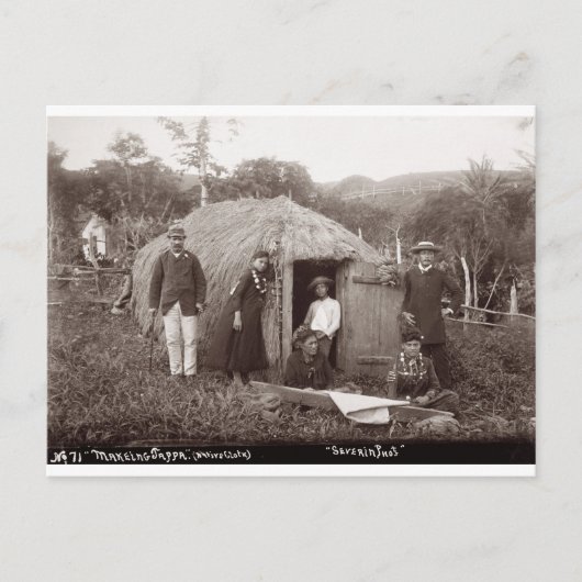 Making Tappa, een moederstof, c.1875 (sepia foto) Briefkaart (Voorkant)