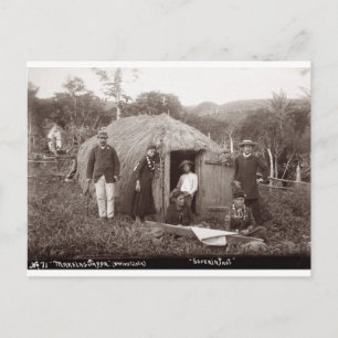 Making Tappa, een moederstof, c.1875 (sepia foto) Briefkaart