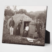 Making Tappa, een moederstof, c.1875 (sepia foto) Fotoplaat (Zijkant)