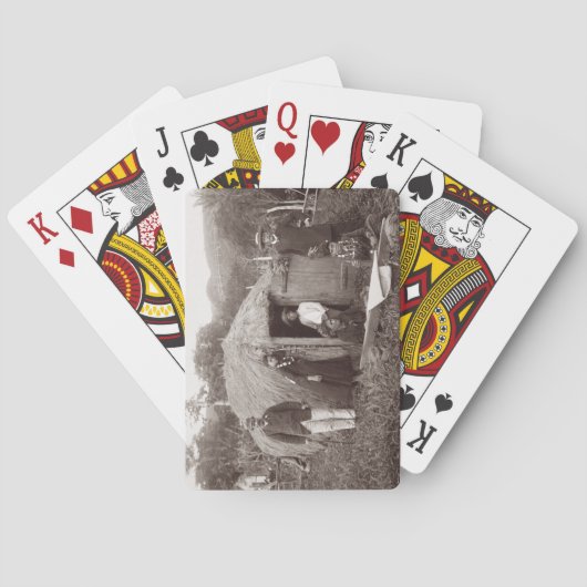 Making Tappa, een moederstof, c.1875 (sepia foto) Pokerkaarten (Achterkant)