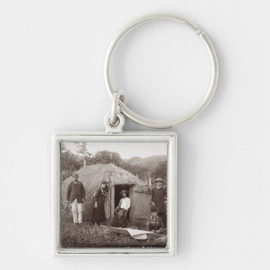 Making Tappa, een moederstof, c.1875 (sepia foto) Sleutelhanger (Voorkant)