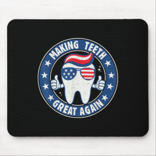 Making Teeth Great Again 4 juli mondgezondheid D Muismat