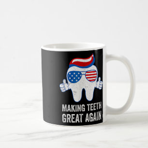 Making Teeth Great Again Amerika Vlag Tandheelkund Koffiemok