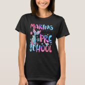 Making Waves In Preschool Fish Tail Tie Dye Back T T-shirt (Voorkant)
