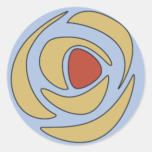Makinroses ~ Enkele Rozen Ronde Sticker