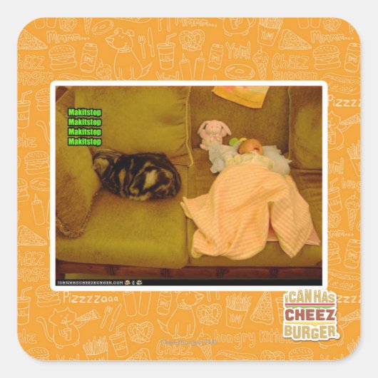 Makitstop Vierkante Sticker (Voorkant)