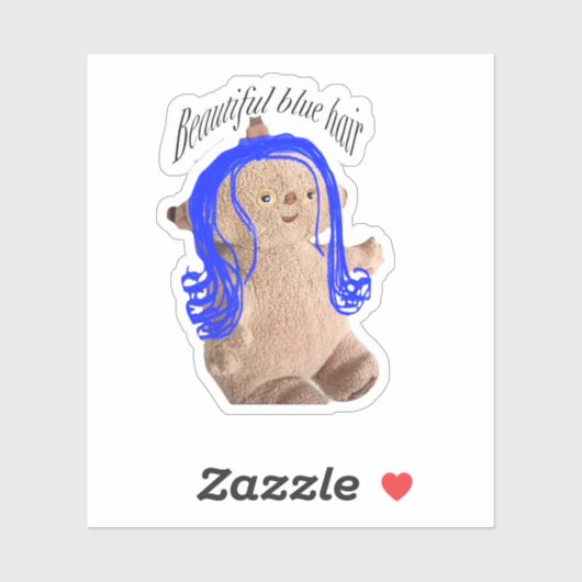 Makka Pakka's mooie blauwe haar Sticker (Vel)