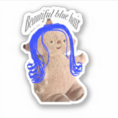 Makka Pakka's mooie blauwe haar Sticker (Voorkant)