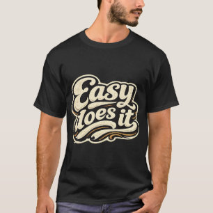 Makkelijk Aan Retro Vintage Typografie T-shirt