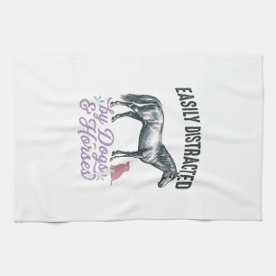 Makkelijk Afgeleid door Honden en Paarden Shirt On Theedoek