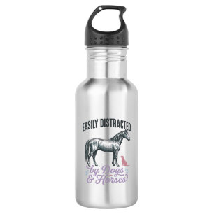 Makkelijk Afgeleid door Honden en Paarden Shirt On Waterfles