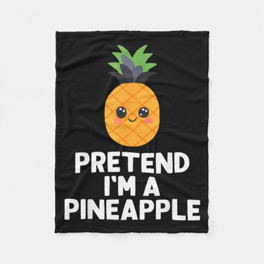 Makkelijk Doe alsof ik een ananas kostuum Hallowee Fleece Deken (Voorkant)