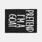 Makkelijk doen alsof ik geitenkostuum cadeau grapp fleece deken (Voorkant (Horizontaal))