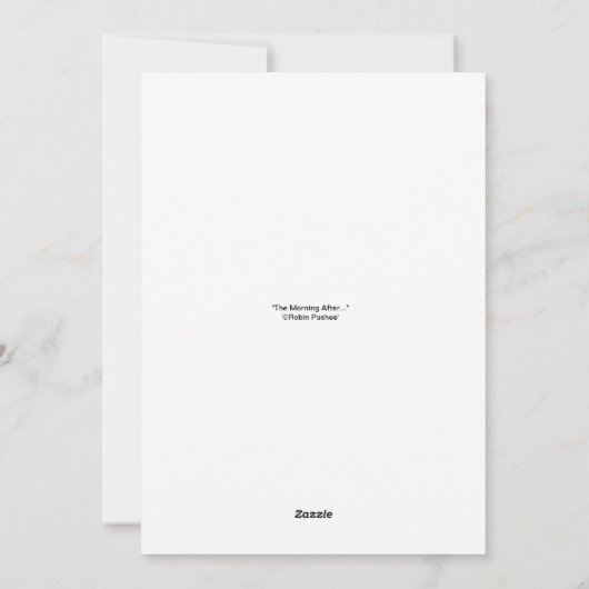 Makkelijk in een Champagne Glass. Feestdagenkaart (Achterkant)