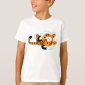 Makkelijk lopende Cartoon tijger kinderen T-shirt (Voorkant)