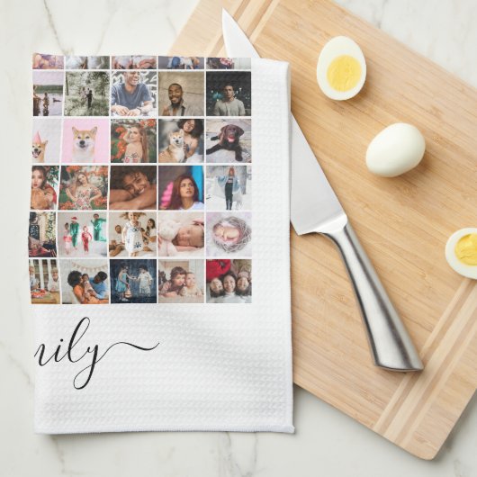 Makkelijk Maak Uw Eigen 108 Foto Aangepast Geperso Theedoek (Quarter Fold)