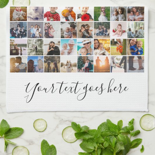 Makkelijk Maak Uw Eigen 80 Foto Aangepast Persoonl Theedoek (Gevouwen)