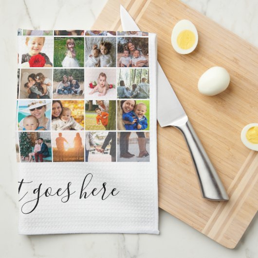 Makkelijk Maak Uw Eigen 80 Foto Aangepast Persoonl Theedoek (Quarter Fold)