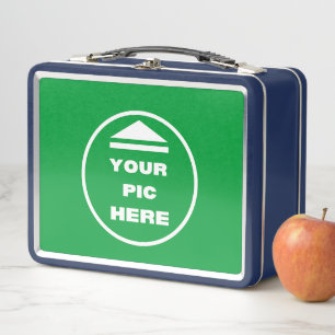 MAKKELIJK! Metalen lunchbox - Blauw - Aangepast