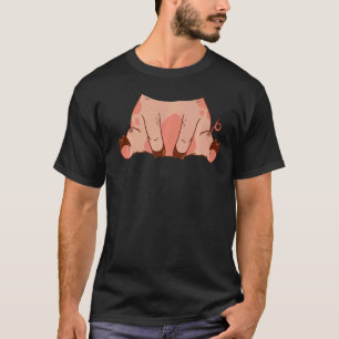 Makkelijk ontbrekende varkenskop Halloween Costume T-shirt