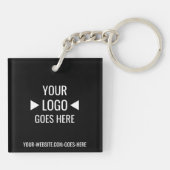 Makkelijk op maat gemaakt zakelijk bedrijfslogo sleutelhanger (Achterkant)