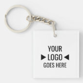 Makkelijk op maat gemaakt zakelijk bedrijfslogo sleutelhanger (Voorkant)