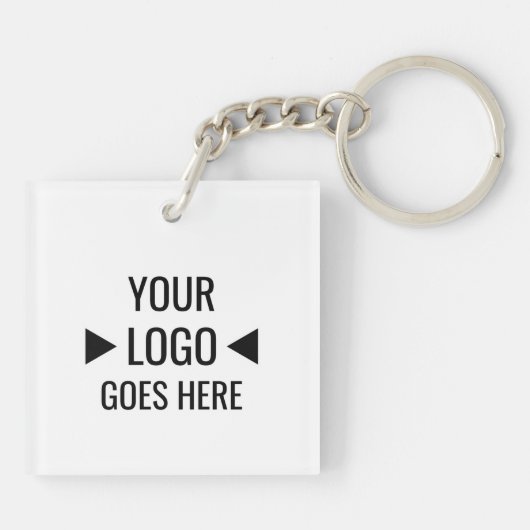 Makkelijk op maat gemaakt zakelijk bedrijfslogo sleutelhanger (Achterkant)